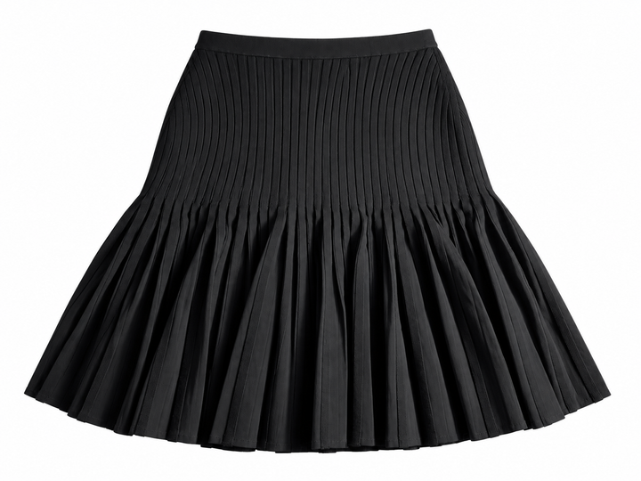 Hervé Léger Black Pleated Mini Skirt Size XS ladies