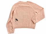 KENZO PARIS PEACH EMBROIDERED SWEATER JUMPER SIZE L LARGE LADIES