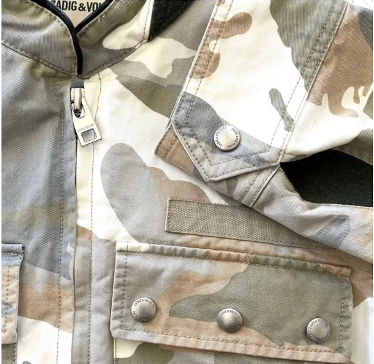 Zadig & Voltaire Kavy Camou Army Jacket Size M medium ladies