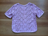 Goen J Pink Raschel Corded Lace BLOUSE SIZE UK 10 US 6 ladies