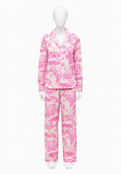 Desmond & Dempsey Pink Toile Print Pajama Set – Size M ladies