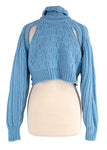 Richard Malone Merino Wool Cropped Cut Out Knit Sweater Jumper Size XS ladies