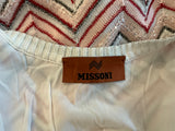 Missoni Zig Zag White Sequin-embellished Metallic Crochet-knit Mini Dress Size I 44 UK 12 US 8 ladies