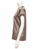 Brunello Cucinelli Silk Monili Trim Top – Size S ladies