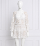 Melissa Odabash Lara Embroidered Georgette Mini Dress size M medium ladies