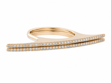 Elegant 14K Yellow Gold Diamond Two-Ring Set ladies