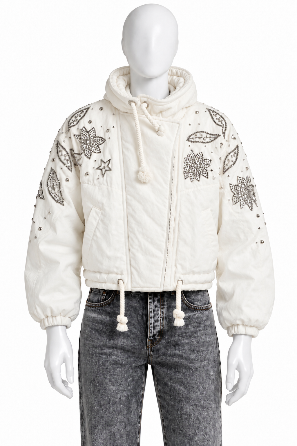 Isabel Marant Kalassiae Embellished Cotton & Linen Jacket – Size 36 ladies
