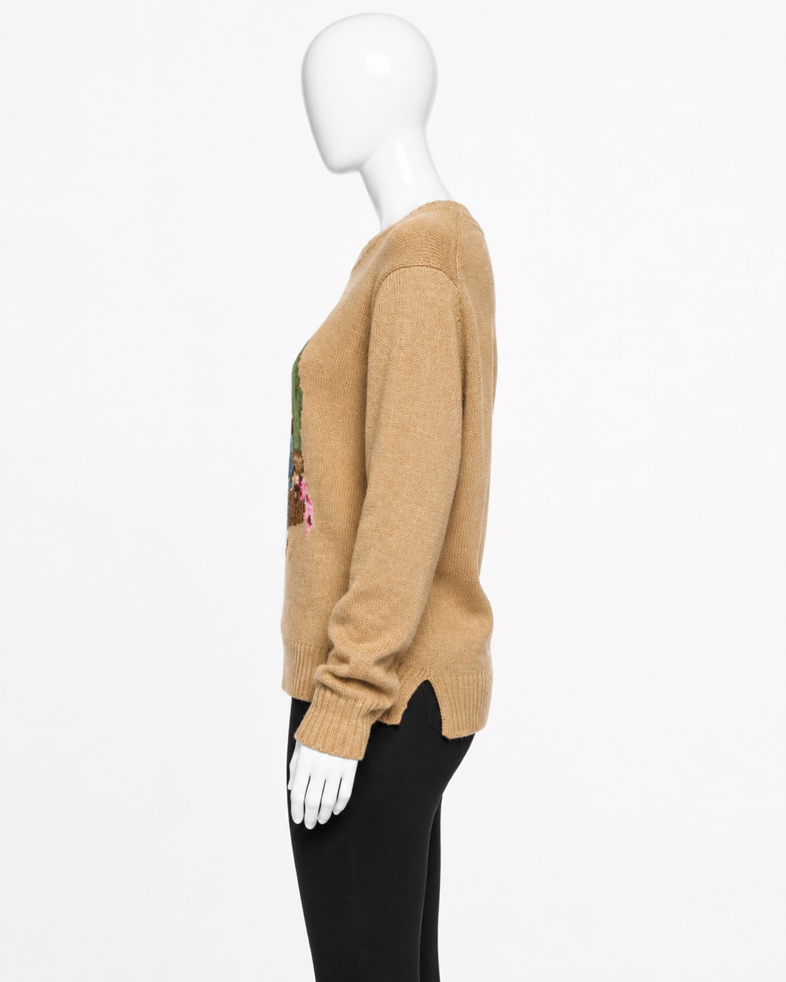 Polo Ralph Lauren Iconic Polo Bear Intarsia-Knit Sweater size M ladies