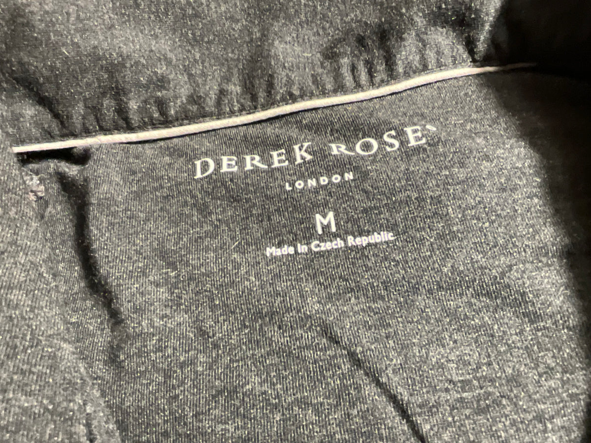Derek Rose Charcoal Grey Long Sleeve Pyjama Shirt – Size M men