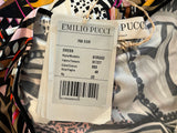 Emilio Pucci White Brown Red Pink Grasshopper Print A-Line Mini Dress Size I 40 ladies