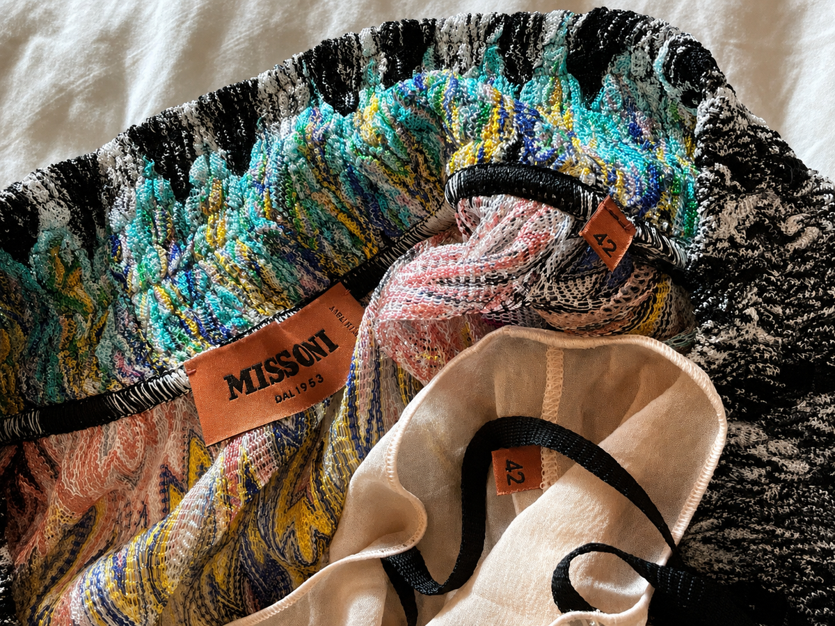 Missoni Multicolour Off-the-Shoulder Printed Dress – IT 42 ladies