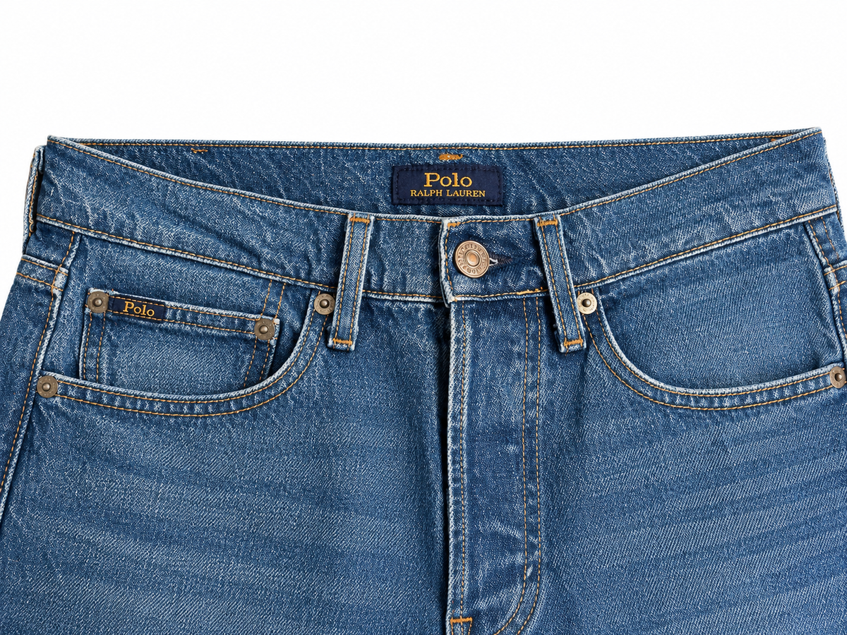Polo Ralph Lauren Relaxed Straight Crop Blue Denim Jeans – Size 28 ladies