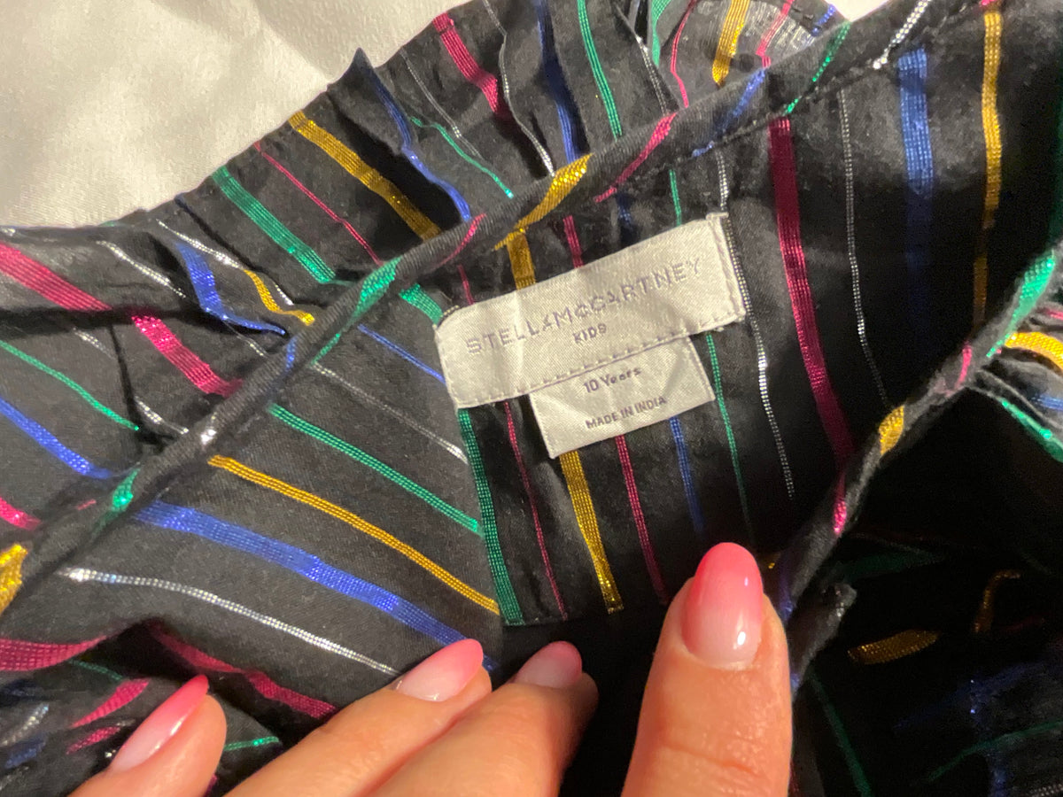 Stella McCartney Kids Metallic Rainbow Stripe Dress children