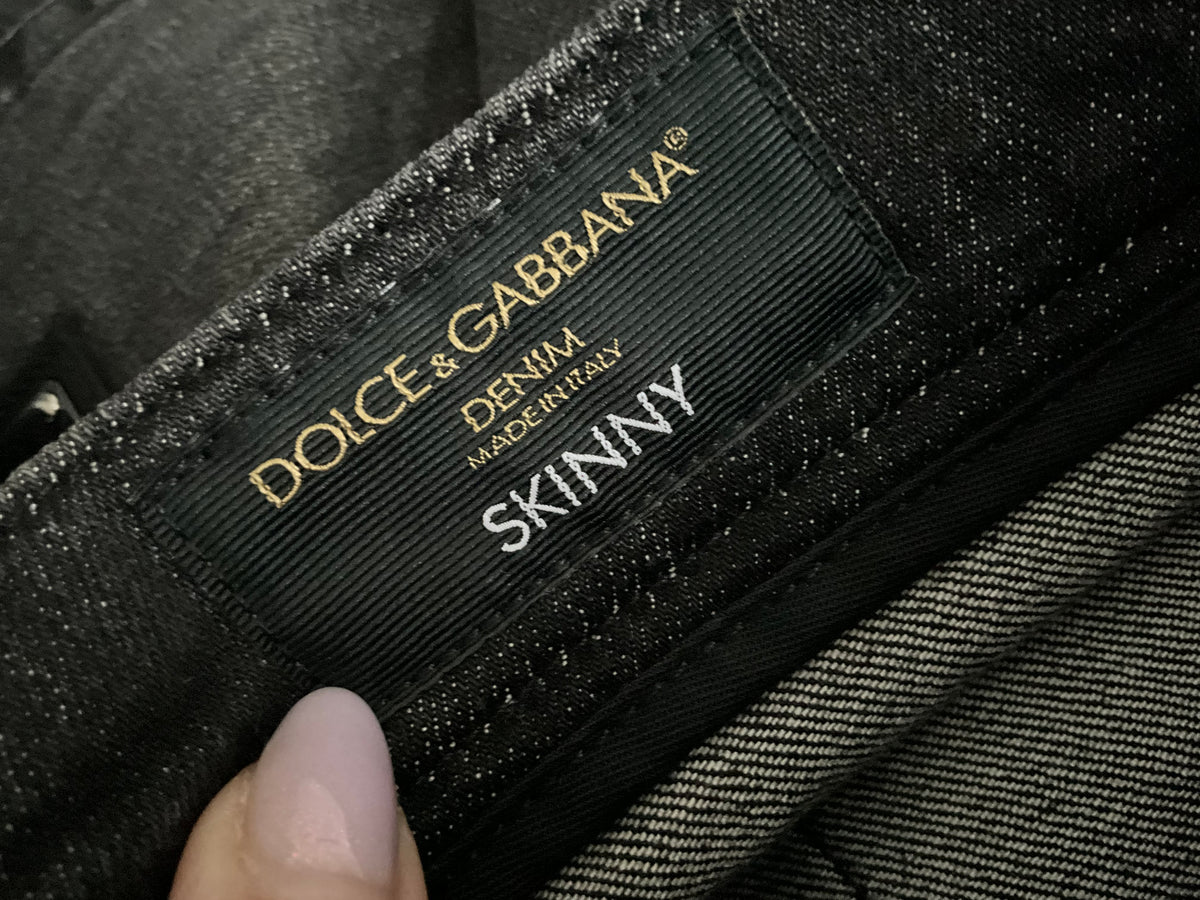 Dolce & Gabbana logo skinny jeans denim size I 48 men