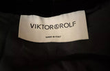 Viktor & Rolf black velvet blouse top Size I 40 UK 8 US 4 ladies