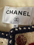 AMAZING CHANEL HAMBURG MÉTIERS D’ ART TWEED BOUCLE JACKET SIZE F 38 LADIES
