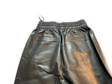 Kujten Lisa Black leather joggers pants trousers Size M medium ladies
