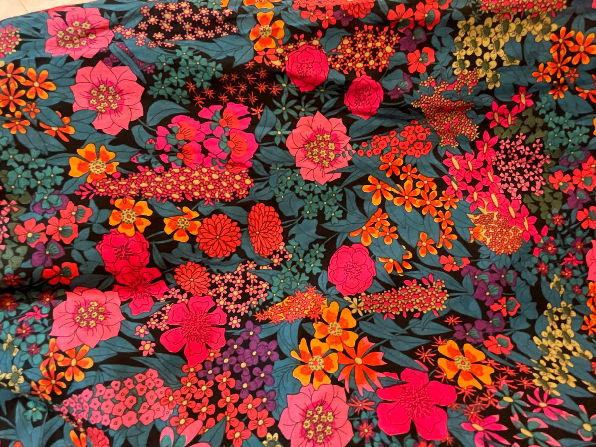 Eres Liberty Fabric Floral Printed Belted Dress Coat Size S small ladies