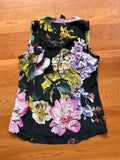 ROBERTO CAVALLI FLORAL SILK TANK TOP BLOUSE SIZE I 38 US 2 UK 6 XS ladies