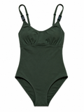Eres Khaki One Piece Swimsuit size F 38 US 6 UK 10 ladies
