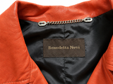 Benedetta Novi Distressed Leather Biker Jacket – Size IT 40 / UK 8/US 4 ladies