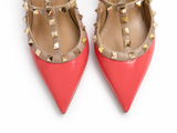 Valentino Garavani Rockstud T-Strap Patent Leather Pumps size 39  ladies