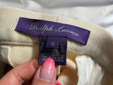 Ralph Lauren Collection Ivory Cropped Tailored Trousers – Size US 6 UK 10 ladies