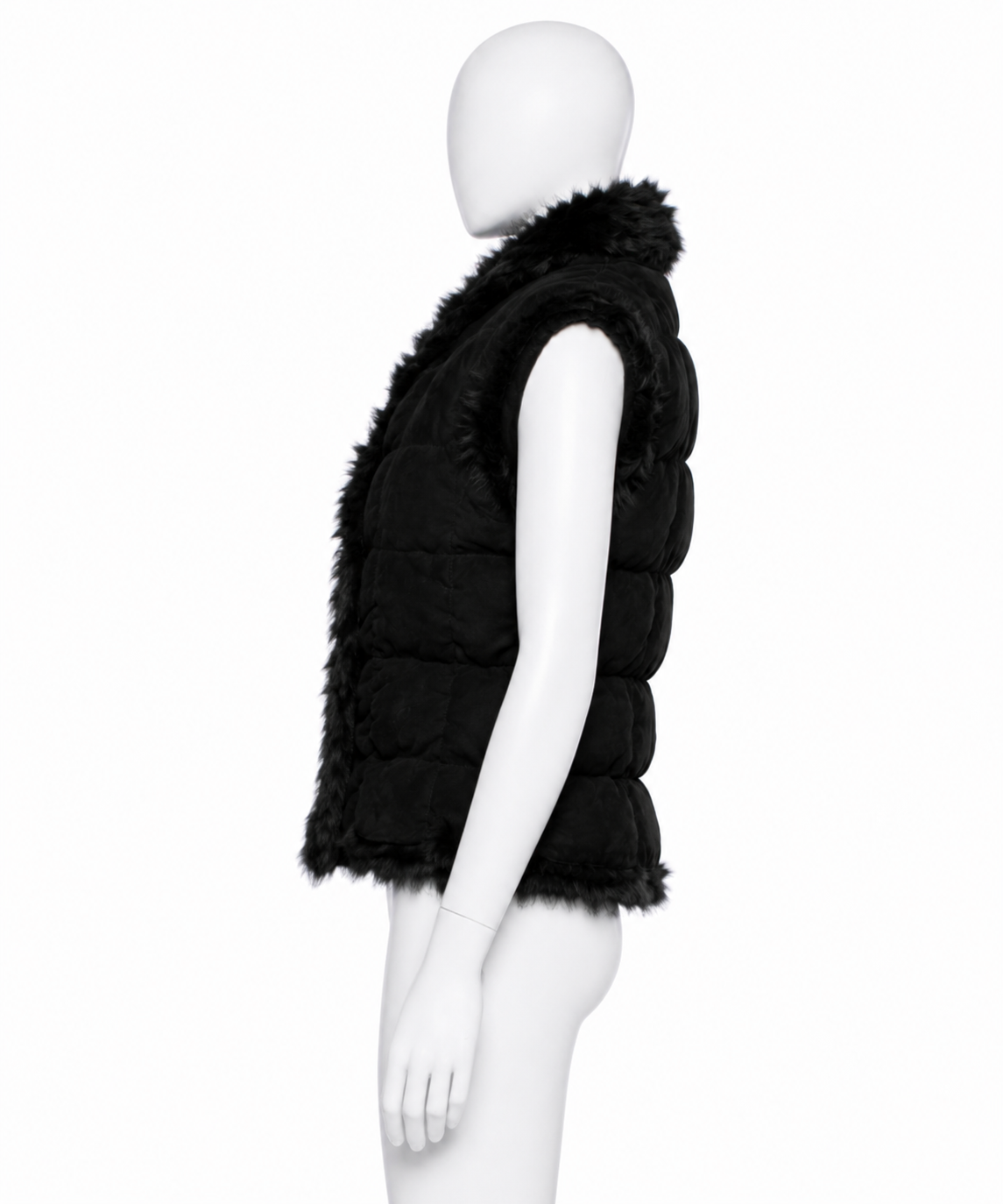 Joseph Black Lambskin Shearling Vest – Size 38 ladies