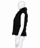 Joseph Black Lambskin Shearling Vest – Size 38 ladies