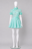 Zimmermann High Tide Lift Off Flower Linen-Silk Mini Dress Size 0 XS ladies