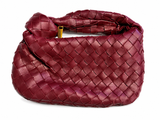 Bottega Veneta Mini Jodie Intrecciato Nappa Leather Handbag Burgundy ladies