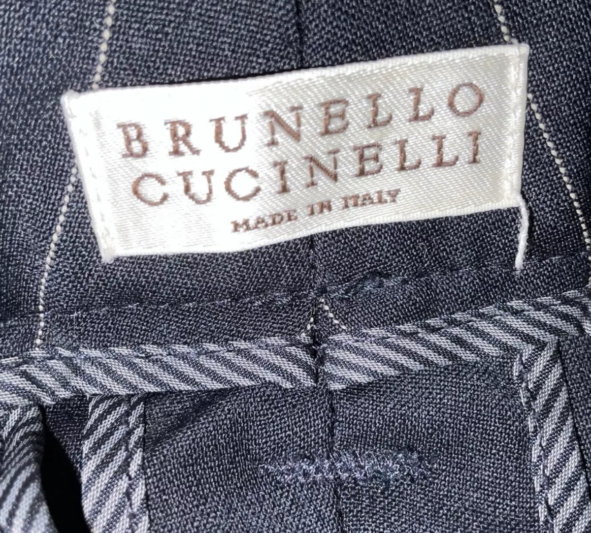 BRUNELLO CUCINELLI Monili Virgin Wool Straight Leg TROUSERS PANTS Sz I 44 UK 12 ladies