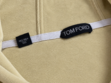 Tom Ford Men’s Beige Cotton-Blend Zip-Up Hoodie – Size M men