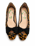 Valentino Garavani Bowow Ballerina Flats – Pony-Effect Calfskin Animal Print size 38.5 ladies