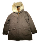 YVES SALOMON PARKA ICONIC FUR LINEN JACKET SIZE 48 MEN
