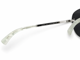 Chanel Silver/Black 4218 Mirror Quilted Rimless Aviator Pilot Sunglasses ladies