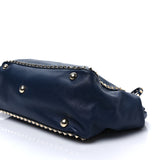 VALENTINO Garavani Vitello Medium Rockstud Tote Marine Blue Bag Handbag ladies