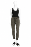 James Perse Mixed Media Army Green Pigment Trousers size 2 M medium ladies