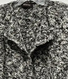 ESKANDAR Boucle Grey Wool Blend Cardigan Size S small ladies