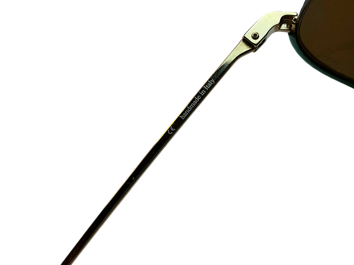 Victoria Beckham VBS90 C30 18K Gold Turquoise Leather Mirror Limited Edition Sunglasses ladies