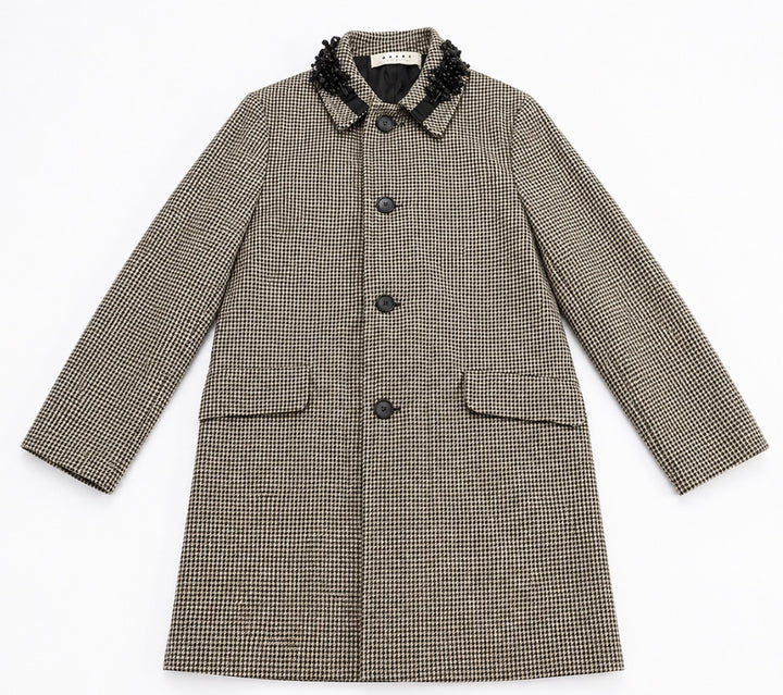 Marni Winter Edition 2012 Houndstooth Embellished Coat – Size 38 ladies