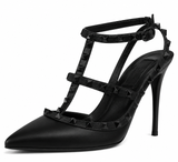 Valentino Garavani Rockstud Noir Limited Edition T-Strap Pumps – Size EU 38 ladies