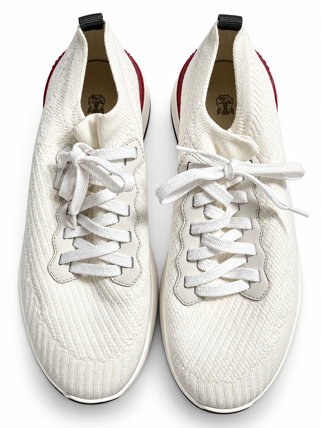 Brunello Cucinelli White Stretch Knit Canvas Sneakers – Size EU 42 men