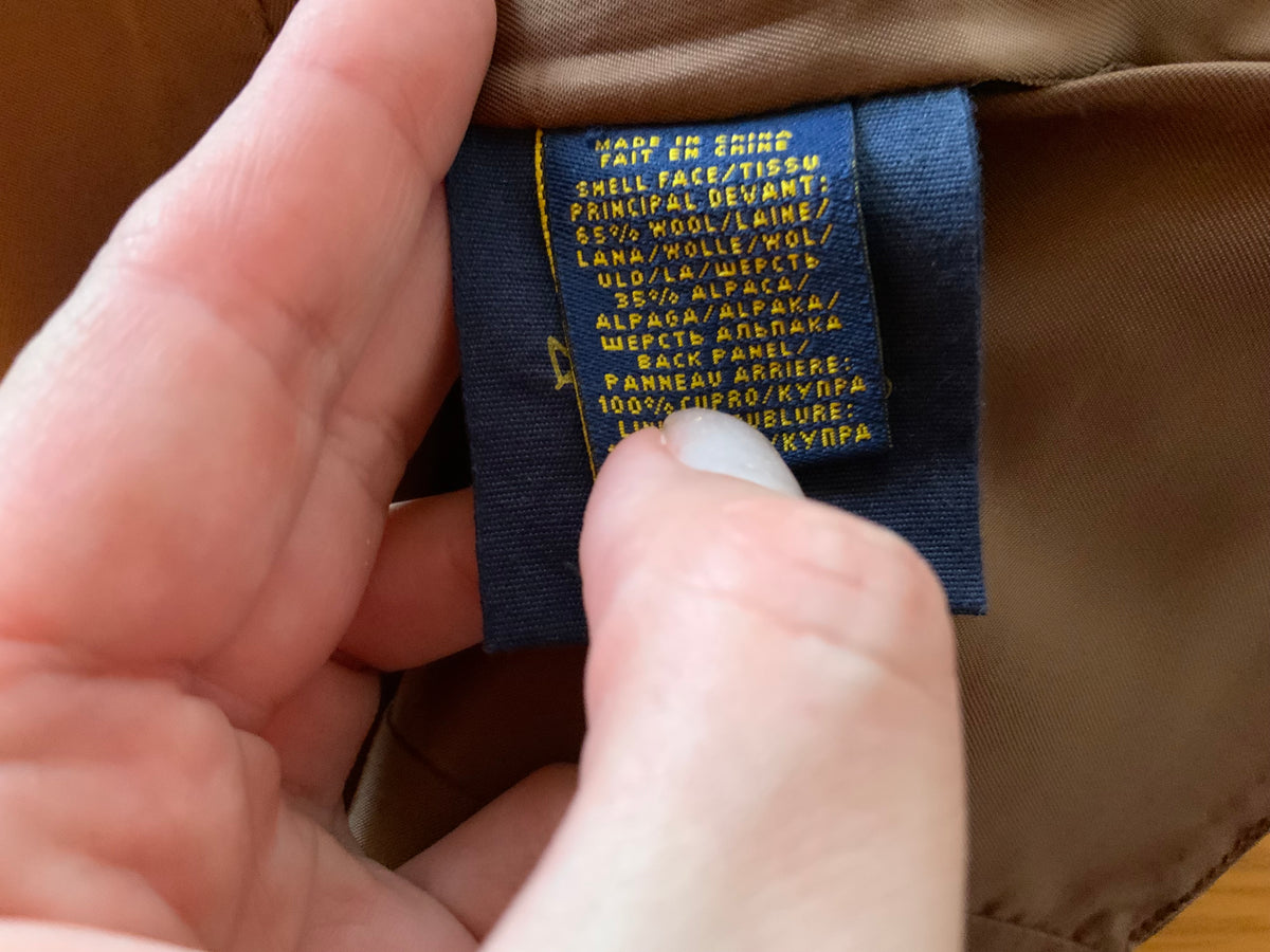 Rare Find Ralph Lauren Rugby Tweed Run Wool Alpaca Brown Best RARE Size 0 XXS ladies