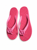 Gucci Pink Rubber GG Flip-Flops – Size 38 ladies
