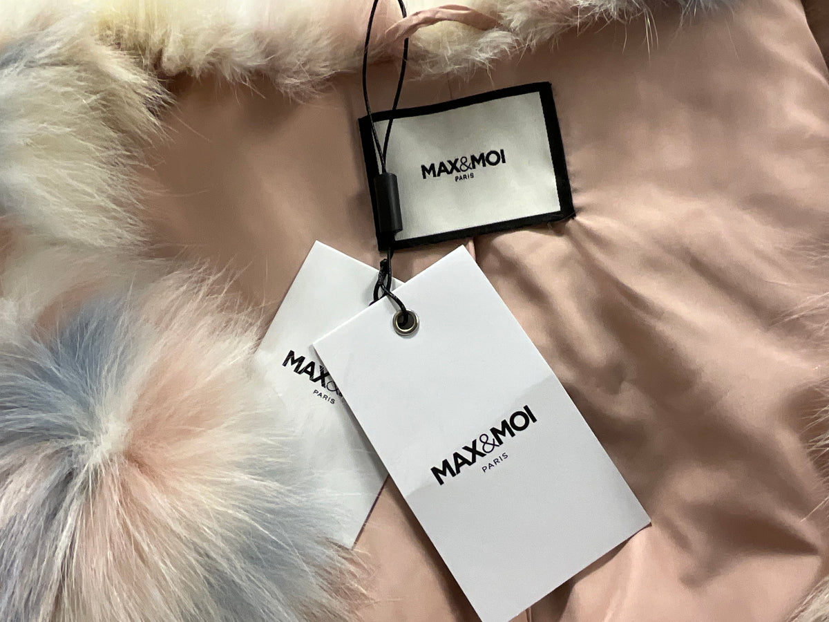Max & Moi Fox Fur Multicolour Vest Size F 42 ladies