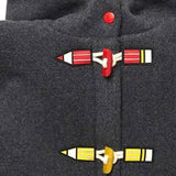 Stella McCartney Kids Pencil-toggle Duffle Wool Coat In Grey Size 10 years children