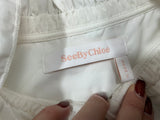 See by Chloé Button-Up Ruffle Bib Shirt Size M medium ladies