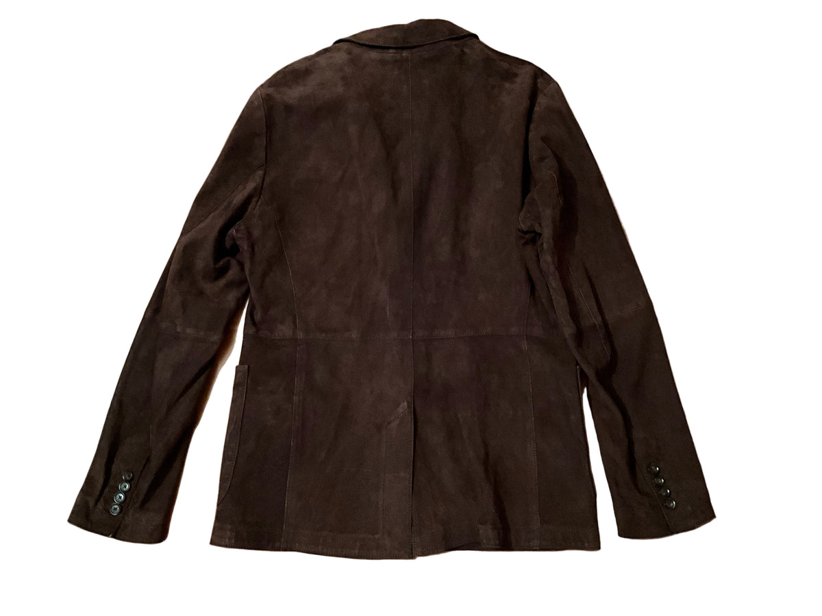 Boss by Hugo Boss Suede Leather Brown Jacket Blazer size 50 Men