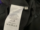 Gucci Black Faux Leather Sleeveless Jacket Vest Waistcoat Size XS I 38 ladies